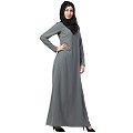A-line inner abaya with a complementary Hijab-Grey A-line inner abaya with a complementary Hijab-Grey